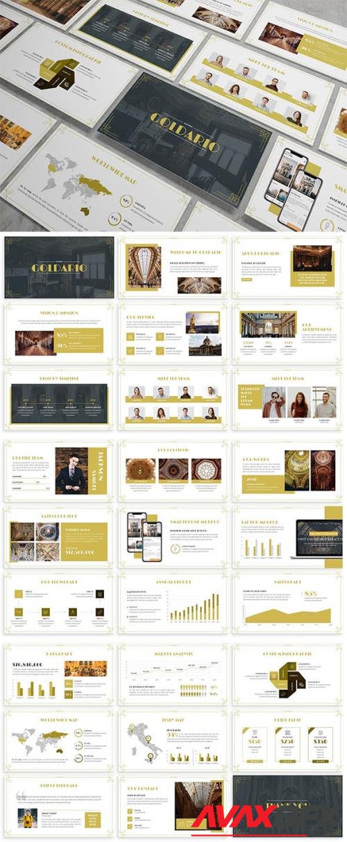 Goldario - Art Deco Powerpoint Template