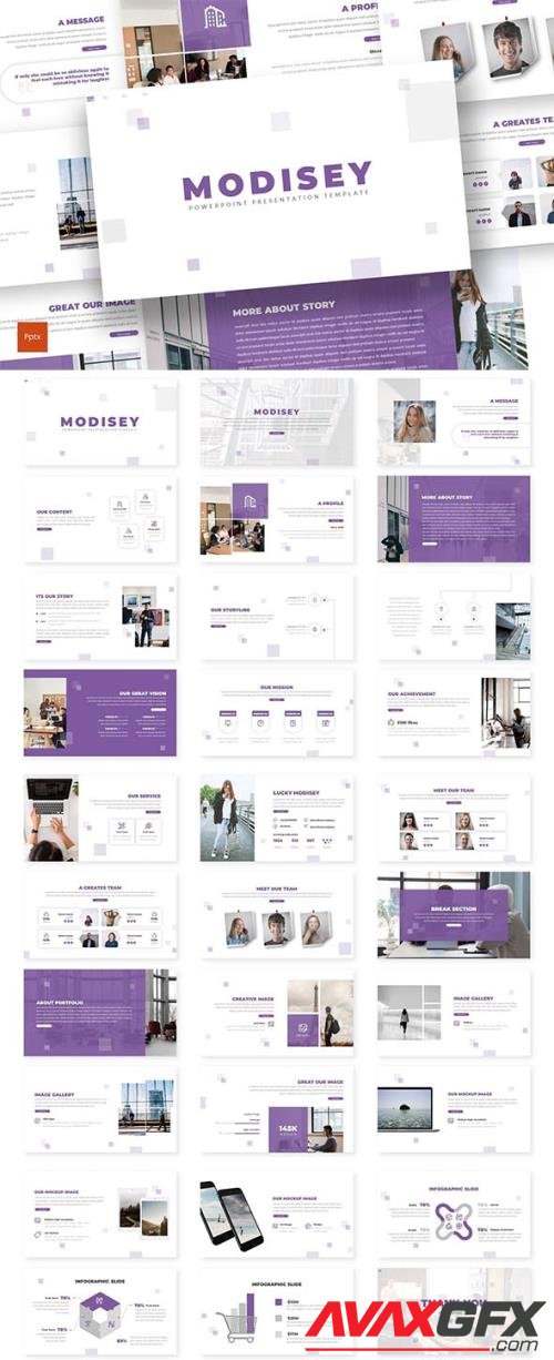 Modisey - Businesss Powerpoint, Keynote and Google Slides Template