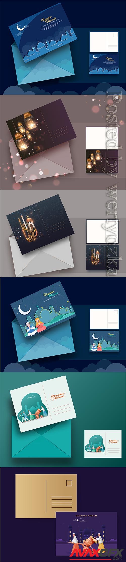 Islamic festival ramadan mubarak concept illustration