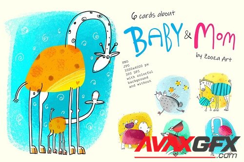 6 illustrations about Baby and Mom - 5863218