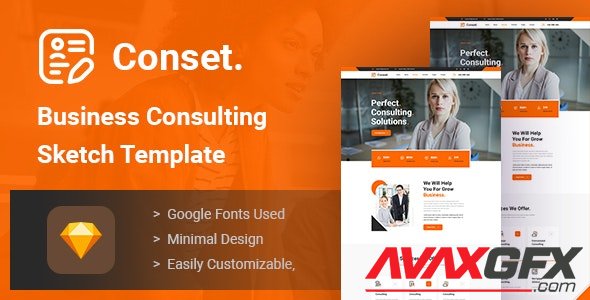 ThemeForest - Conset v1.0 - Business Consulting Sketch Template - 28929344