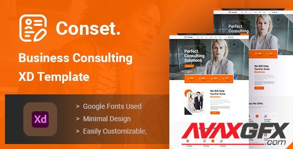 ThemeForest - Conset v1.0 - Business Consulting XD Template - 28929387