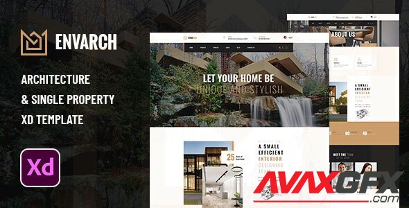 ThemeForest - EnvArch v1.0 - Architecture and Single Property XD Template - 29594175