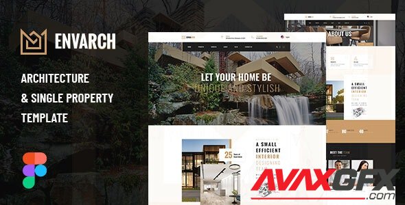 ThemeForest - EnvArch v1.0 - Architecture and Single Property Figma Template - 29603698