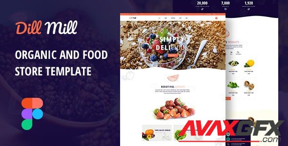 ThemeForest - Dillmill v1.0 - Organic and Food Store Figma Template - 29603870