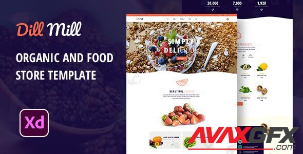 ThemeForest - Dillmill v1.0 - Organic and Food Store XD Template - 29603901