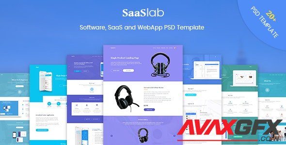 ThemeForest - SaaSLab v1.0 - Software SaaS and WebApp PSD Template - 20281797