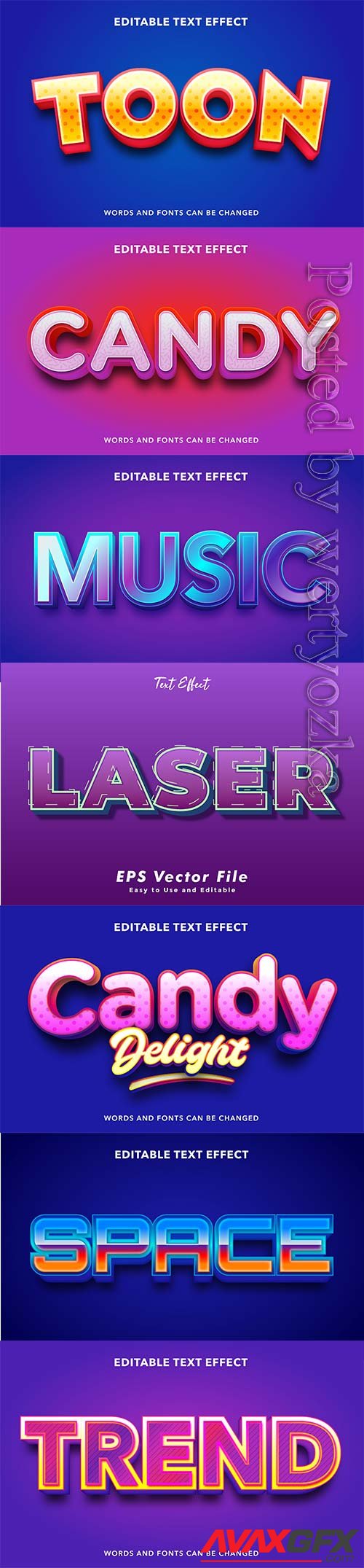 3d editable text style effect vector vol 249