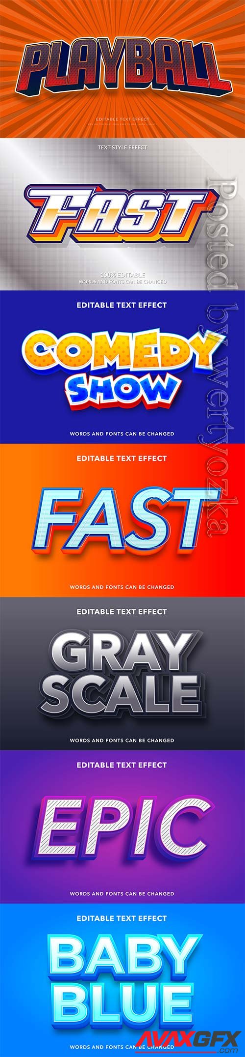 3d editable text style effect vector vol 248