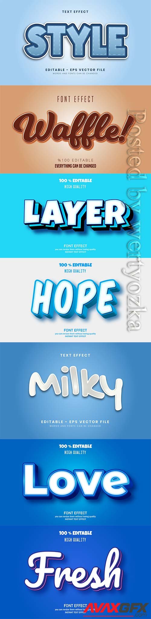 3d editable text style effect vector vol 245