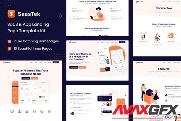 ThemeForest - SaasTek v1.0.0 - SaaS & Technology Elementor Template Kit - 30292601