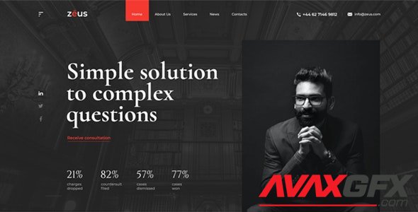ThemeForest - Zeus v1.0 - Lawyers and Law Firm HTML Template - 28006578