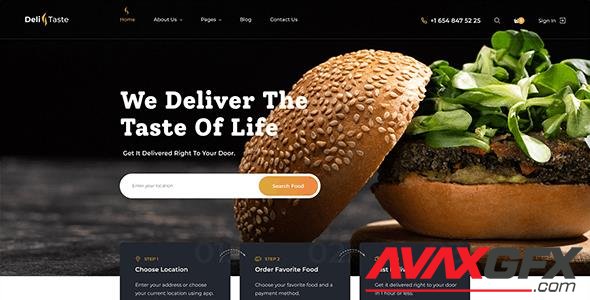 ThemeForest - DeliTaste v1.0 - Food Delivery Restaurant Directory HTML Template - 28196335