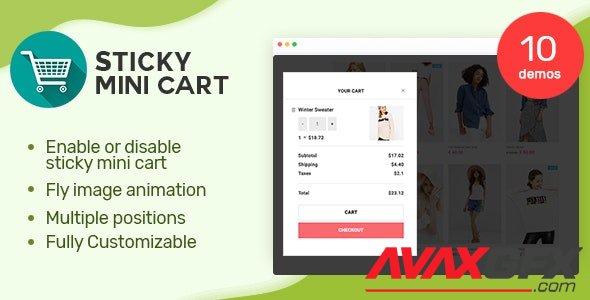 CodeCanyon - Sticky Mini Cart For WooCommerce v1.0.5 - 26385645