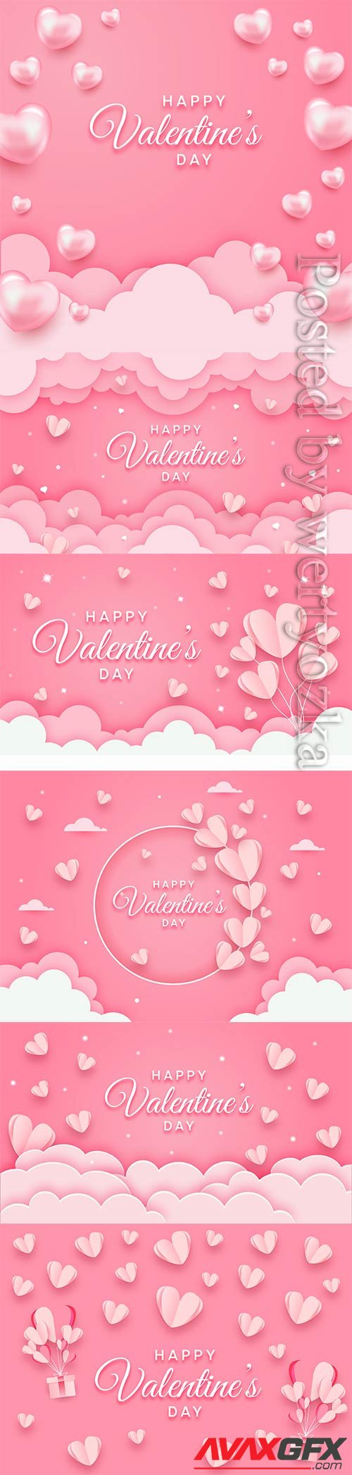 Happy valentines day concept in paper