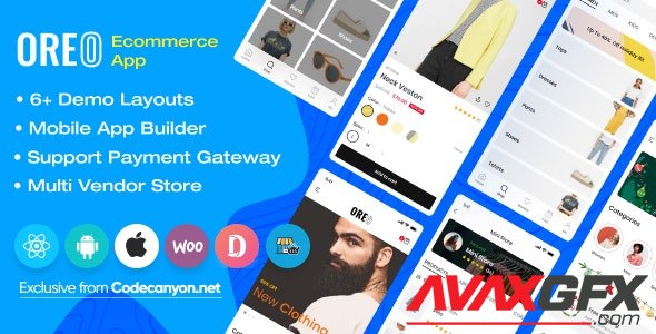 CodeCanyon - Oreo Fashion v2.4.1 - Full React Native App for Woocommerce - 24951657 - NULLED