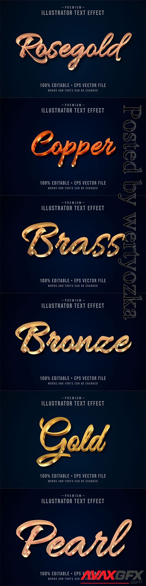 3d editable text style effect vector vol 268