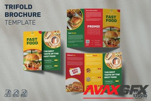 Fast Food - Trifold Brochure Template