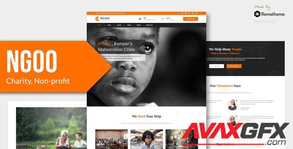 ThemeForest - NGOO v1.0 - Charity, Non-profit, and Fundraising Figma Template - 30350846