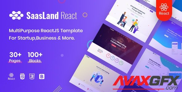 ThemeForest - Saasland v1.0 - MultiPurpose React Template For Startup Business (Update: 20 May 20) - 24892607