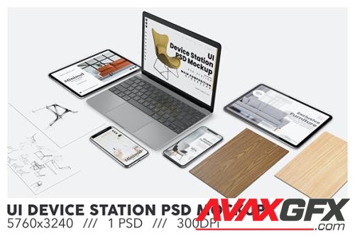 Ui Device Station PSD Mockup