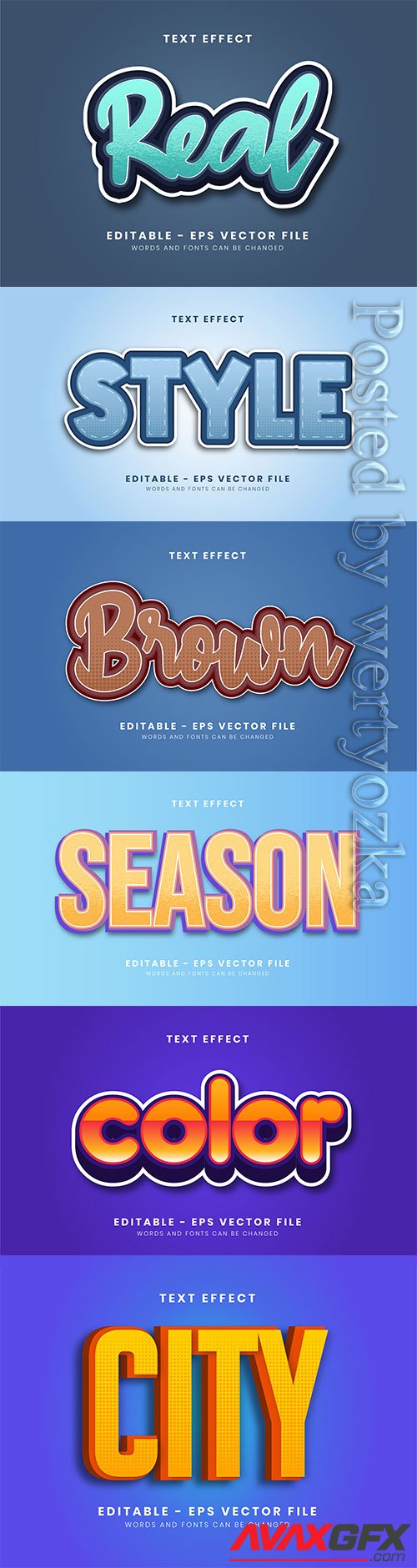 3d editable text style effect vector vol 283