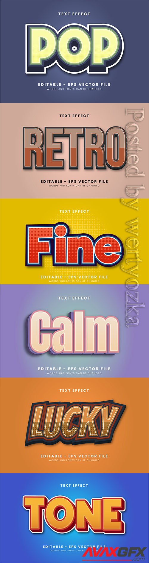 3d editable text style effect vector vol 282