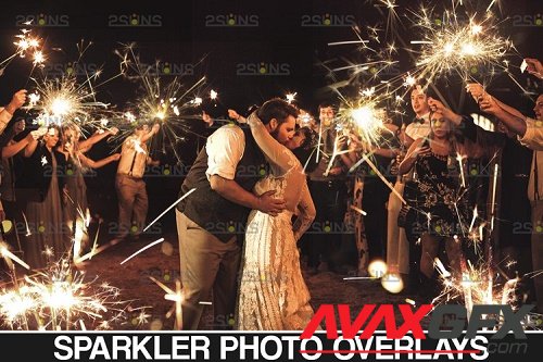 Sparkler overlay & Photoshop overlay Christmas overlay - 1131504
