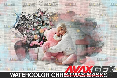 Christmas watercolor overlay & Christmas overlay - 1131799