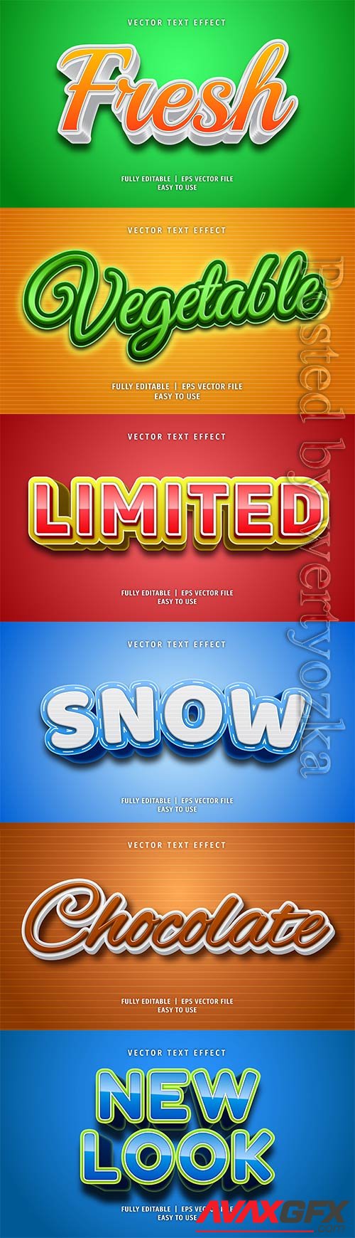 3d editable text style effect vector vol 291