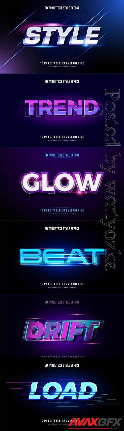 3d editable text style effect vector vol 292