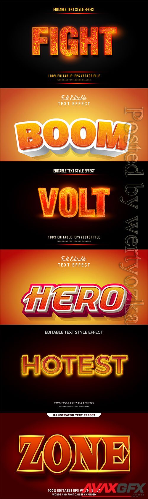 3d editable text style effect vector vol 285