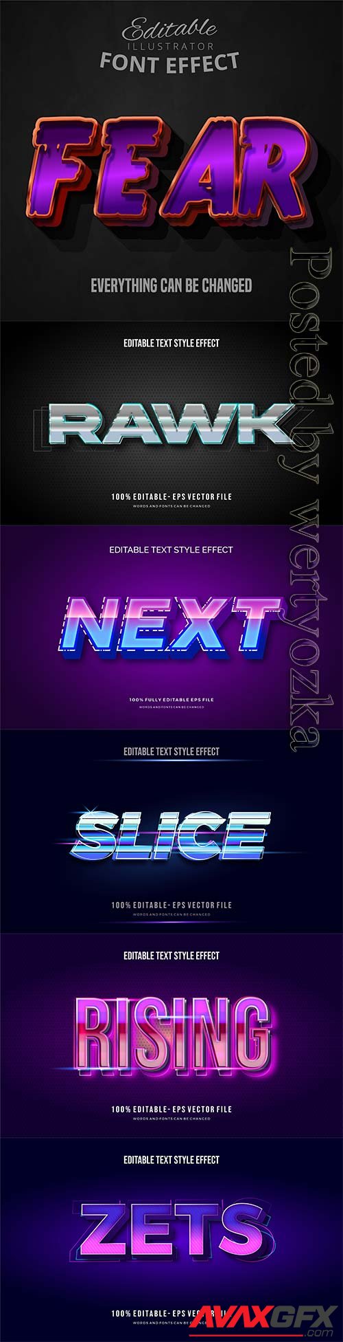 3d editable text style effect vector vol 299