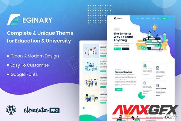 ThemeForest - Eginary v1.1.0 - Online Education Elementor Template Kit - 30264556