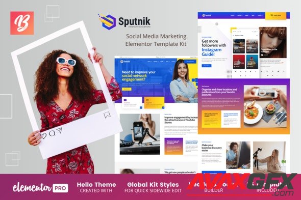 ThemeForest - Sputnik - Social Media Marketing Elementor Template Kit - 30390202
