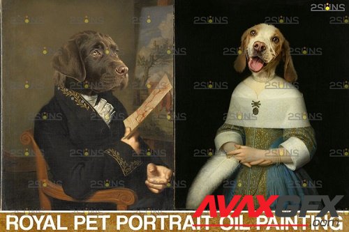 Royal Pet Portrait templates vol.14, Pet Painting - 1132905