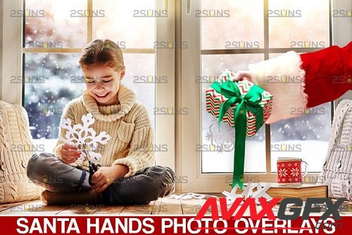 Christmas overlays Santa Claus Hand clipart png Photoshop - 1132933