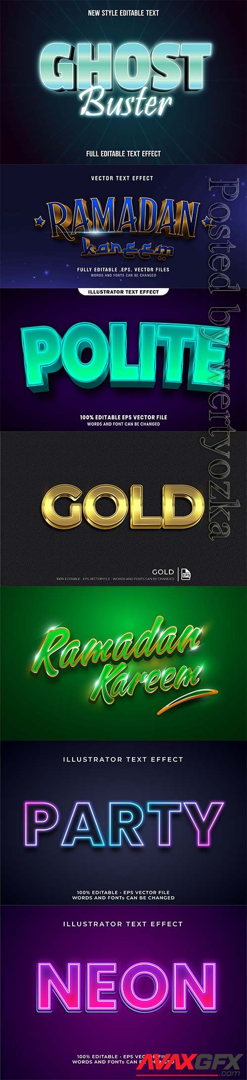 3d editable text style effect vector vol 307