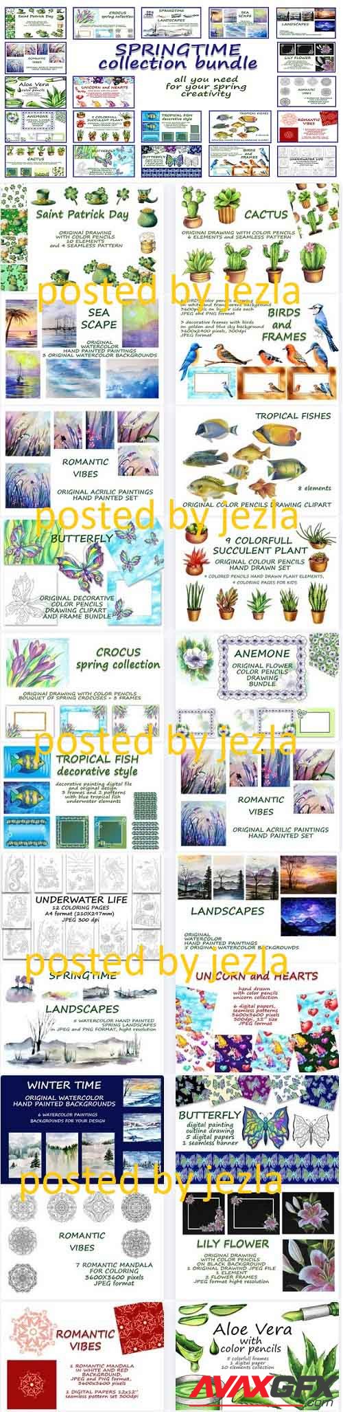 Springtime Collection Bundle - 21 Premium Graphics