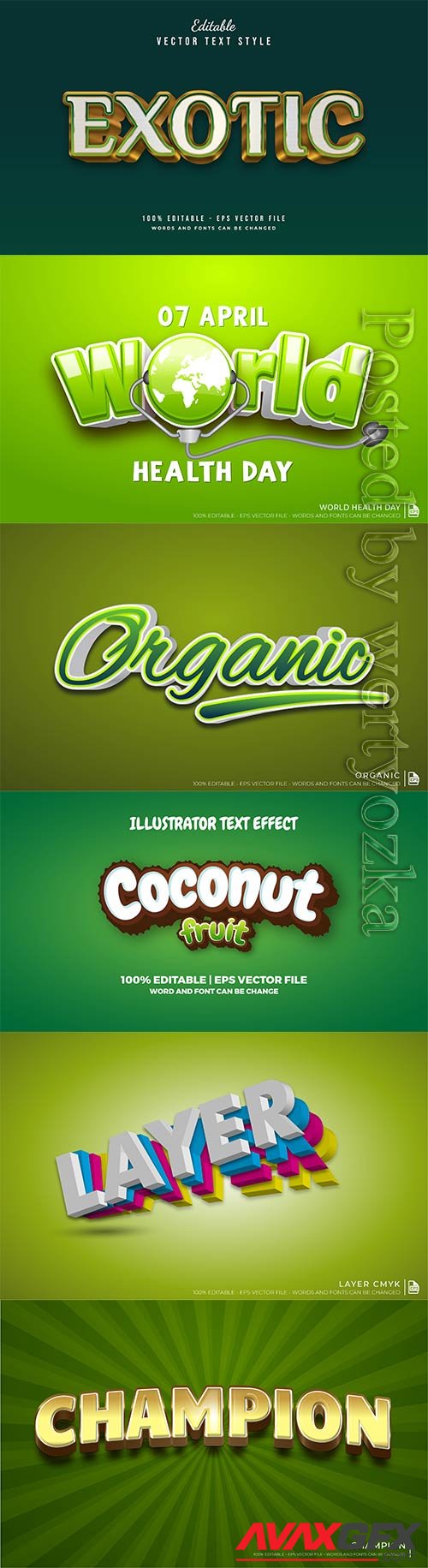 3d editable text style effect vector vol 315