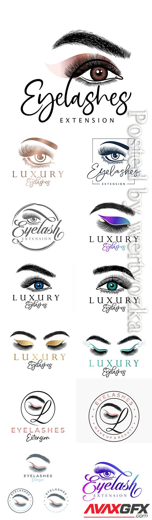 Luxury beauty eyelash logo design