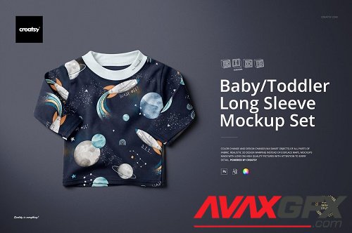 Baby Toddler Long Sleeve Mockup Set - 4606420
