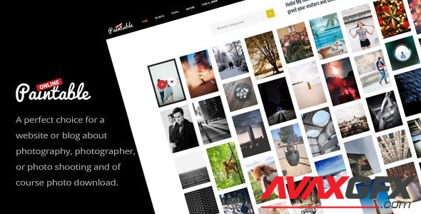 ThemeForest - Paintable v2.5 - Photography and Blog / Photos Download WordPress Theme - 20210644