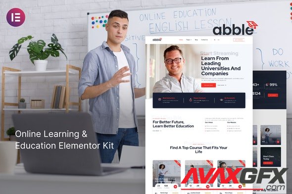 ThemeForest - Abble v1.0.0 - Online Learning & Education Elementor Kit - 30465506