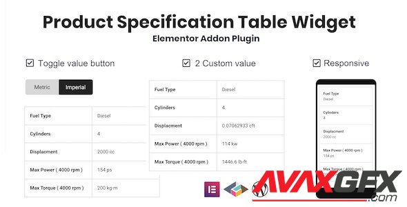 ThemeForest - Product Specification Table Widget For Elementor v1.0.0 - 30253353