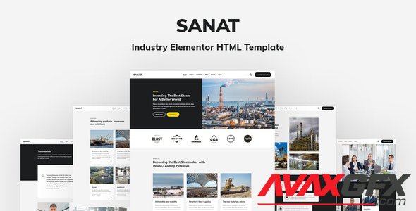 ThemeForest - Sanat v1.0 - Industry Elementor HTML Template - 30307041