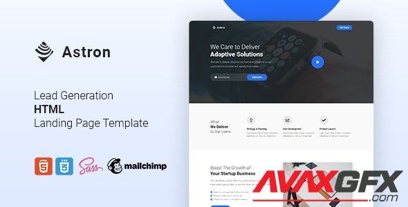ThemeForest - Astron v1.0 - Lead Generation HTML Landing Page Template - 28430821