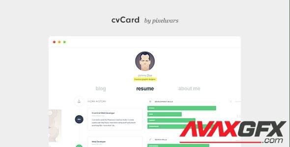 ThemeForest - cvCard WP v1.4.5 - Responsive WordPress Resume Theme - 7476245