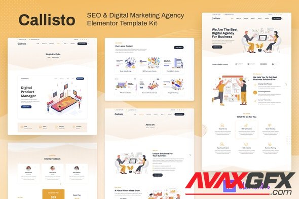 ThemeForest - Callisto v1.0.0 - SEO & Digital Marketing Agency Elementor Template Kit - 30492149