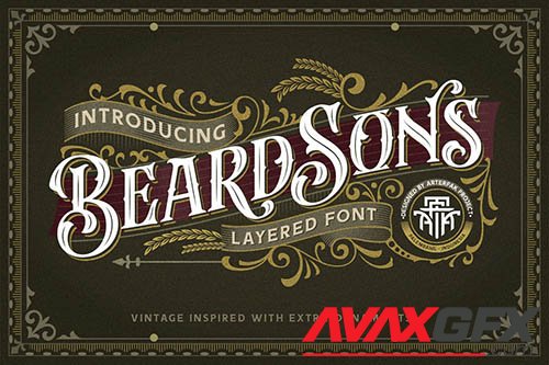Beardsons - Layered Font